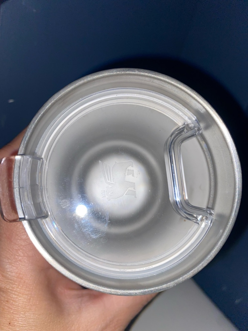 Stanley Stainless Steel White Tumbler with Lid and Red Logo 10oz. - Picture 3 of 4